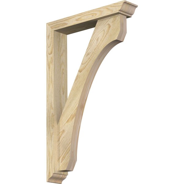 Ekena Millwork Legacy Traditional Rough Sawn Bracket w/ Offset Brace, Douglas Fir, 4"W x 20"D x 32"H BKT0402X20X32LEC01RDF - main